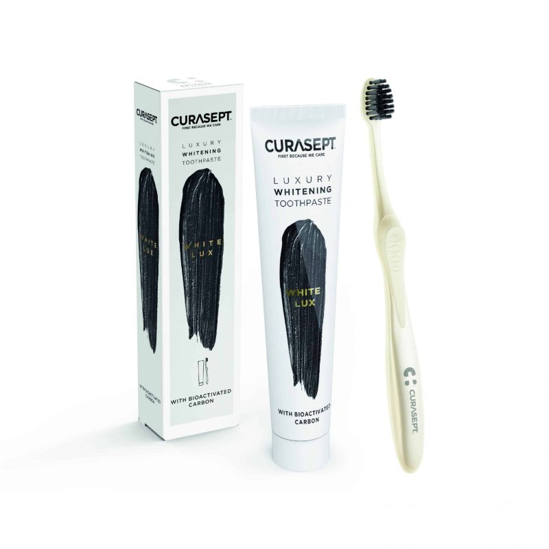 Pack Luxury White charbon actif (dentifrice+brosse à dents)
